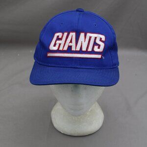 New York Giants Hat (VTG) - Classic Word Logo by Starter - Adult Snapback